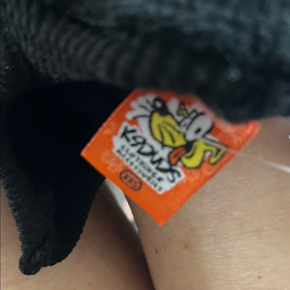 Black Hooded Dog Sweater with Bold Text - Picture 4 of 4